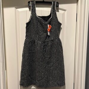 Cider Black and White Sleeveless Scoop Neck Sundress